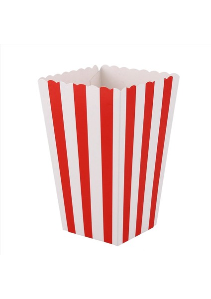 72 Sinema Stripes Partiye Edin Küçük Şeker Favor Patlamış Mısır Çanta Kutuları Kırmızı (Yurt Dışından) fiyatları