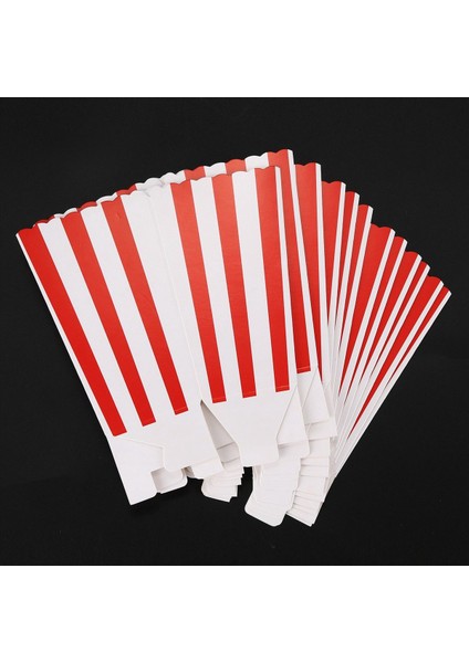 72 Sinema Stripes Partiye Edin Küçük Şeker Favor Patlamış Mısır Çanta Kutuları Kırmızı (Yurt Dışından) fırsatları
