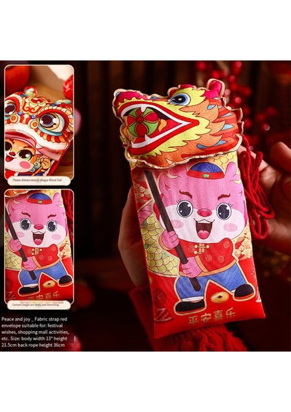 2024 Ejderha Yılı Çin Yeni Yıl Kumaş Kırmızı Zarf Bahar Festivali Çocuk Yeni Yıl Para Kırmızı Zarf G (Yurt Dışından) fırsatları