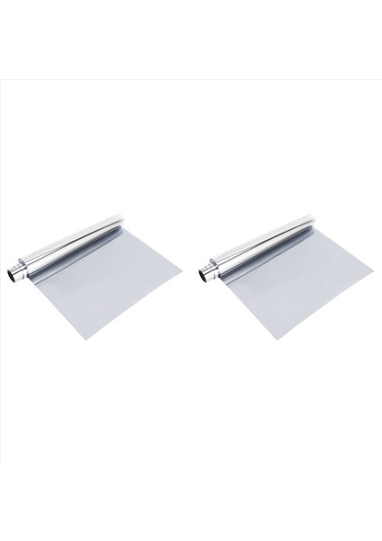 2x Tek Yönlü Ayna Pencere Filmi Güneş Engelleme Cam Çıkartma Isı Kontrolü Yansıtıcı Film Kendi Yapışkan Pencere Filmi 40X400CM (Yurt Dışından)