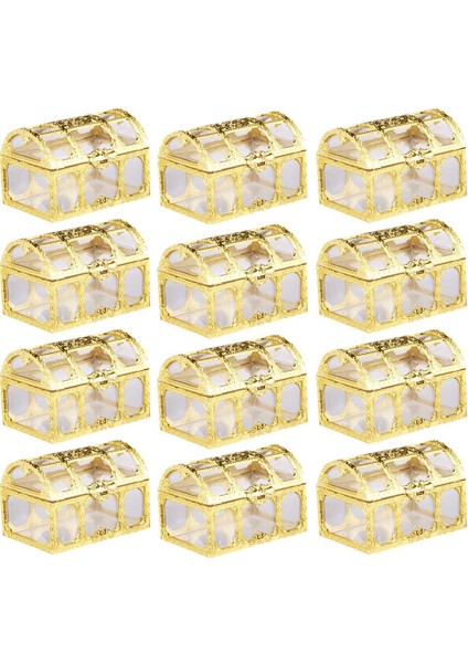 Yaratıcı Şeker Kutusu Hazine Göğüs Şekli Şeker Kapları Tutucu Depolama Vaka Partisi Malzemeleri Düğün (Altın) (Yurt Dışından)