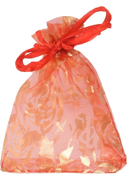 300PC 7X9CM Gül Organza Drawstring Takı Çantaları Poşetler Düğün Noel Partisi Leri Çantalar Kırmızı (Yurt Dışından) fiyatları