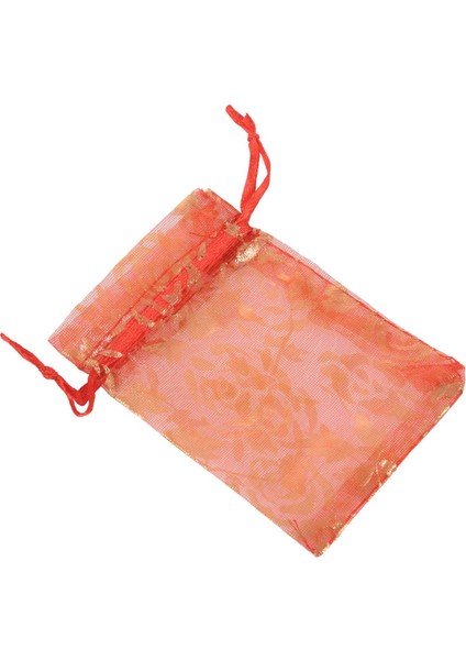 300PC 7X9CM Gül Organza Drawstring Takı Çantaları Poşetler Düğün Noel Partisi Leri Çantalar Kırmızı (Yurt Dışından) fırsatları