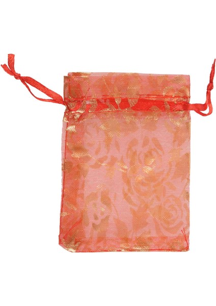 300PC 7X9CM Gül Organza Drawstring Takı Çantaları Poşetler Düğün Noel Partisi Leri Çantalar Kırmızı (Yurt Dışından) indirimleri