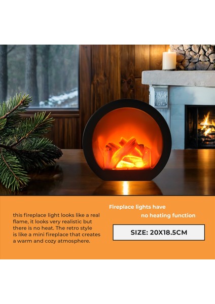 Alevsiz LED Şömine Fener Simülasyonu LED Masa Şömine LED Lederli Gerçekçi Alev Simülasyonu Dekoratif (Yurt Dışından) indirimleri