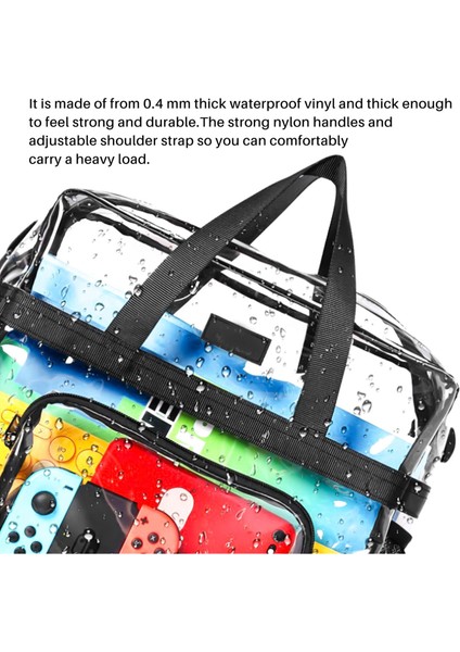 Temiz Tote Çantası Ayarlanabilir Omuz Askısı ve Fermuarlı Üst Stadyum Güvenlik Seyahati ve Spor Salonu Berrak Çantası Spor Için (Yurt Dışından) modelleri