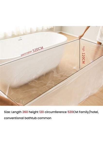 50 Adet Tek Kullanımlık Küvet Kapağı Plastik Torba ile Kaplı Küvet Salonlar Aileler ve Oteller Için Uygun (Yurt Dışından) indirimleri