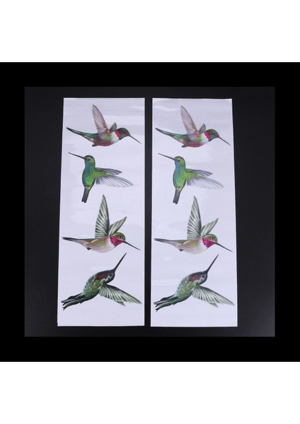 2x 8 Büyük Güzel Uğultu Kuşu Statik Yapışkan Pencere Çıkartmaları Sinek Kuşu Anti -Çarpışma Kuş Çarpması Pencere Çıkartmaları (Yurt Dışından) fiyatları