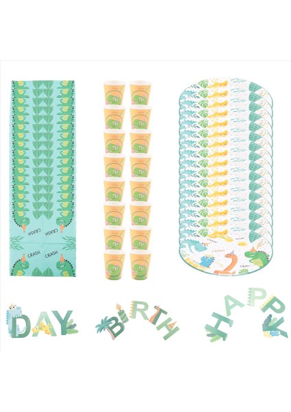 49PCS Dinozor Tema Partisi Tek Kullanımlık Sofra Takımı Set Kağıt Tabak Bardağı Çocuk Çocuk Orman Doğum Günü Partisi Dekorasyon Bebek (Yurt Dışından) modelleri