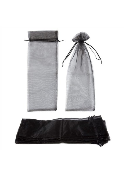 120PCS Siyah Organza Şarap Şişesi Torbaları Şeffaf Örgü Şişe Torbaları Şarap Kapakları Cadılar Bayramı Için Drawstring ile Elbiseler (Yurt Dışından) fiyatları