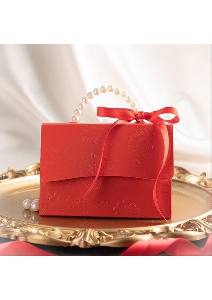 Saten Kurdele ve Inci Saplı Şık Kabartmalı Kutusu Sevgililer Günü Kutusu A (Yurt Dışından) fiyatları