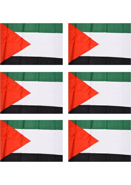 6x Filistin Ulusal Bayrağı 5ft x 3ft (Yurt Dışından)