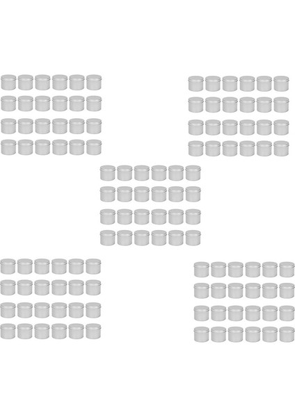 120 Paket Yuvarlak Metal Teneke Kutu Mum Tin Siyah Alüminyum Kavanoz Depolama Boş Pot Düz Kutu Krem Kozmetik Konteyner (Yurt Dışından)