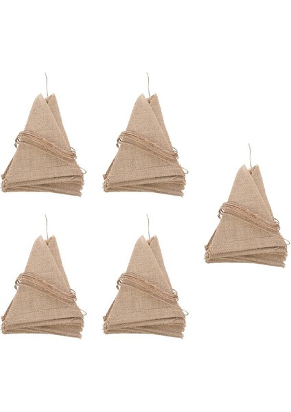 5 Adet 3 7m Rustik Jüt Hessian Çuval Bezi Dantel Kiraz Kuşu Perişan Şık Düğün Afiş (Yurt Dışından)