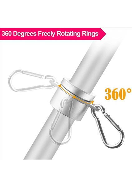 4 Adet Bayrak Direği Halkaları Anti -Sarma Bayrak Kutuplu Klipsler Döner 360 ° Dönen Bayrak Direği Bayrak Montaj Halkaları 1 Inç (Yurt Dışından) fırsatları