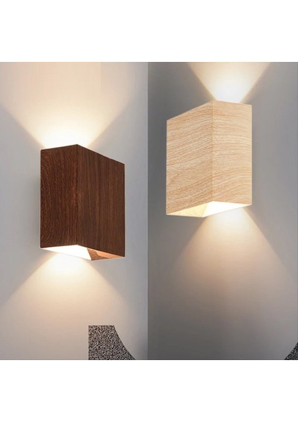 Ahşap Tahıl Yatak Odası Başucu Duvar Lambası Arka Plan Koridor Koridoru Giriş Merdiveni Lamba Duvar Atmosfer Lambası A (Yurt Dışından) indirimleri