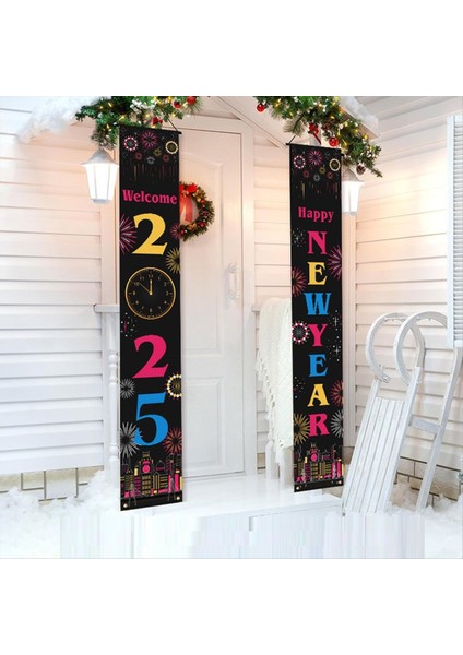 2025 Yeni Yıl Banner Asma Dekorasyonları Yeni Yıl Dekorasyonları Yeni Yıl Yuvaları A (Yurt Dışından) fiyatları