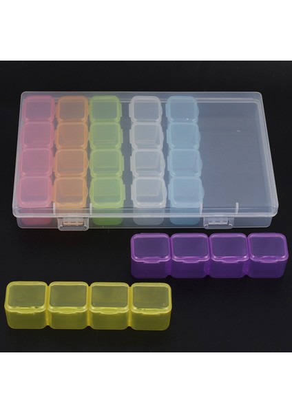 2x 28 Izgara Plastik Saklama Kutusu Saklama Kutusu Mücevher Kutusu Boncuk Kutusu Tırnak Sanatı Rhinestone Elmas Kutusu Mücevher Depolama Kutusu (Yurt Dışından) indirimleri