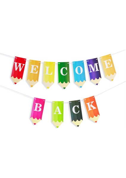 Açılış Sezonu Sınıf Dekorasyonu Için Backe Kalem Mektubu Banner&#39 I Okula Dönüş (Yurt Dışından)