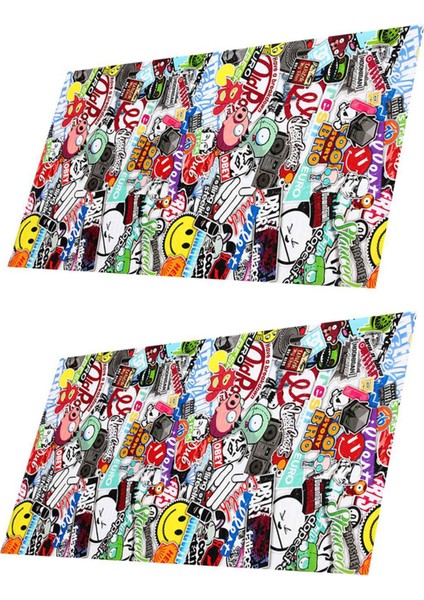 2x Su Transferi Baskı Filmi Hidrografi Hidro Daldırma Kiti Pig Rorder Grafiti 0 5X2M (Yurt Dışından)