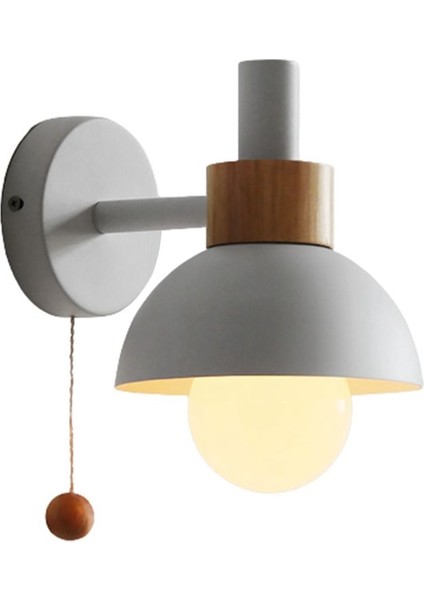 LED Duvar Lambası Ahşap Ahşap Işıkları Kapalı Aydınlatma Ev Dekoru Başucu Yatak Odası Oturma Odası Ampul C ile (Yurt Dışından)