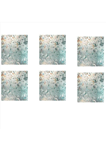 6x 3D Gökkuşağı Pencere Film Vitray Vinil Statik Yapışkan Olmayan Film Opak Gizlilik Koruyucu Tonu -45X100CM (Yurt Dışından)