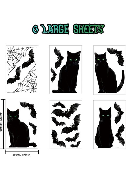 Cadılar Bayramı Dekorasyon Örümcek Net Yarasa Pencere Çıkartmaları Cam Pencere Aplike Cadılar Bayramı Dekorasyon Malzemeleri (Yurt Dışından) fiyatları