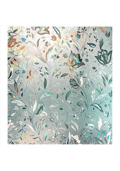 4x 3D Gökkuşağı Pencere Film Vitray Vinil Statik Olmayan Yapışkan Film Opak Gizlilik Koruyucu Tonu -45X100CM (Yurt Dışından) fiyatları