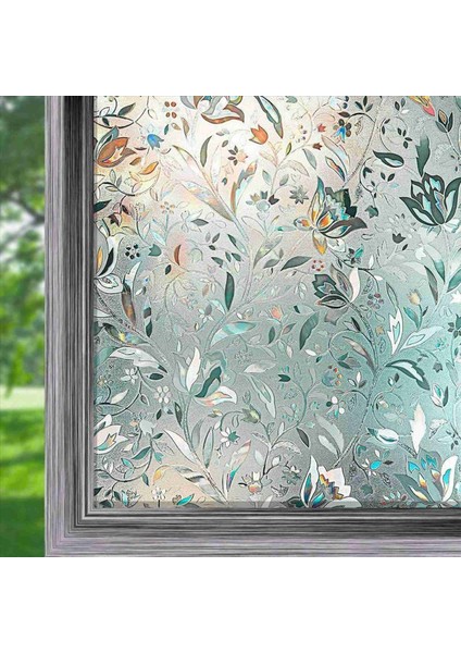 4x 3D Gökkuşağı Pencere Film Vitray Vinil Statik Olmayan Yapışkan Film Opak Gizlilik Koruyucu Tonu -45X100CM (Yurt Dışından) modelleri