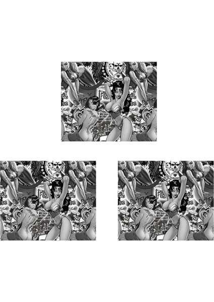 3x Hidrografik Film - Su Transferi Baskı - Hidro Daldırma - Kızlar - 50 x 200CM (Yurt Dışından)