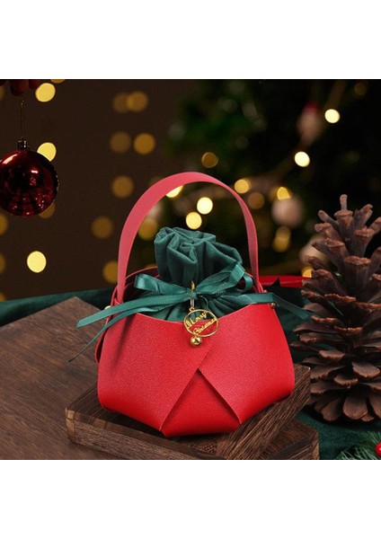Kırmızı ve Yeşil Şeker Kolu Çanta Noel Ağacı Ev Mobilyası Masaüstü Dekorasyon Yeni Yıl Çantası (Yurt Dışından) modelleri