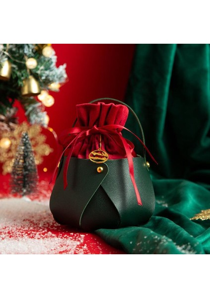 Kırmızı ve Yeşil Şeker Kolu Çanta Noel Ağacı Ev Mobilyası Masaüstü Dekorasyon Yeni Yıl Çantası (Yurt Dışından) fırsatları