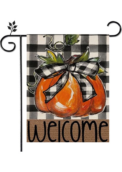 Sonbahar Bahçe Bayrağı -12X18 Inç Çift Taraflı Baskı Canlı Balkabağı Tasarımı (Yurt Dışından)