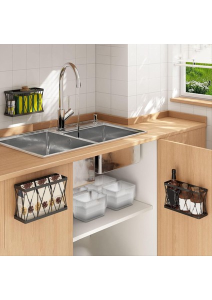 3 Paket Organizatörü Dolap Mutfak Dolabı Organizatörü Kapı Kiler Organizatörü Duvara Montajlı Kapak Organizatörü (Yurt Dışından) fırsatları