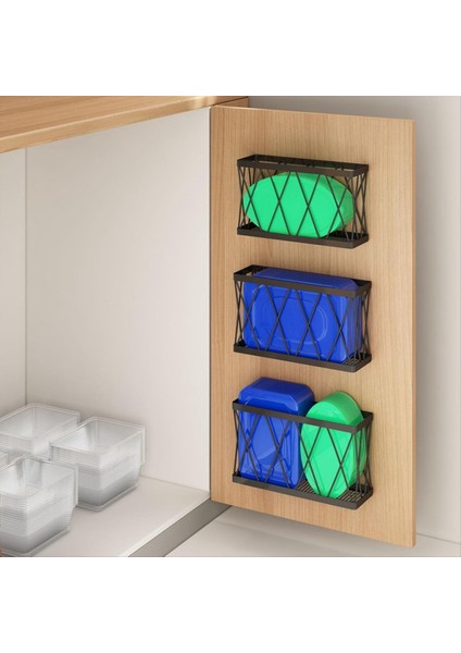 3 Paket Organizatörü Dolap Mutfak Dolabı Organizatörü Kapı Kiler Organizatörü Duvara Montajlı Kapak Organizatörü (Yurt Dışından) indirimleri