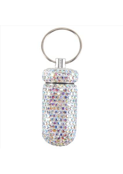 1pcs Bling Ilaç Hap Şişe Kapsülü Depolama Kutusu Mini Taşınabilir Rhinestones Kristal Seyahat Kasası Tüpleri (Renkli) (Yurt Dışından)