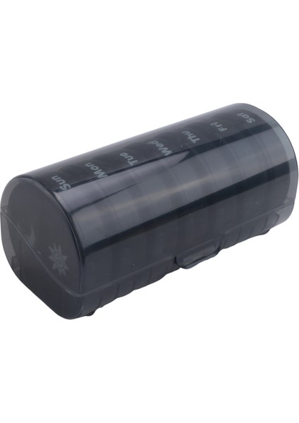 Günlük Hap Organizatörü (Günde Iki Kez)-Haftalık Am/pm Hap Kutusu Yuvarlak Ilaç Organizatörü 7 Günlük Hap Konteyneri (Kara Kutu) (Yurt Dışından) indirimleri