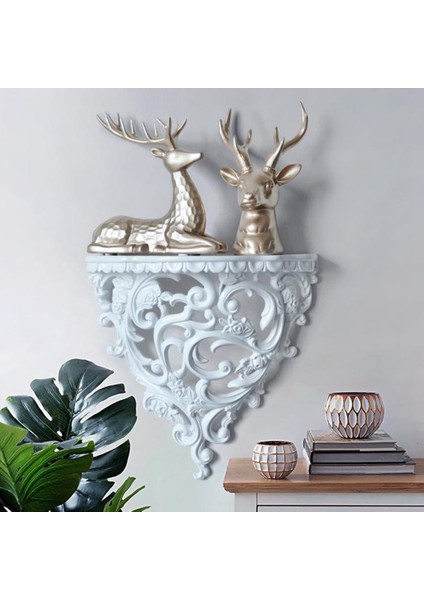 Barok Tarzı Dekoratif Raflar Oturma Odası Çiçekleri Duvar Asılı Depolama Rafı Avrupa Tarzı Dekor Ev Kafe Küçük (Yurt Dışından) modelleri