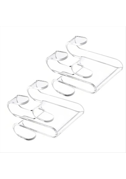 2pcs Akrilik Cam Kapı Askı Ekleri Güvenli Havlu ve Giyim Asma Kancası (Yurt Dışından)