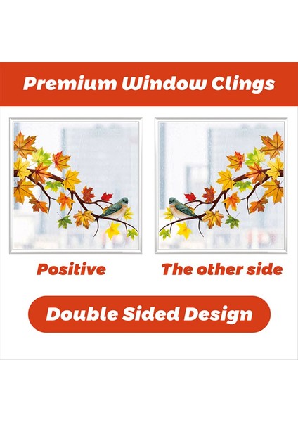 Sonbahar Penceresi Yapışması Şükran Günü Sonbahar Hasat Hayvan Kabak Yaprakları Parti Malzemeleri Pencere Cam Dekorasyonu (Yurt Dışından) fırsatları