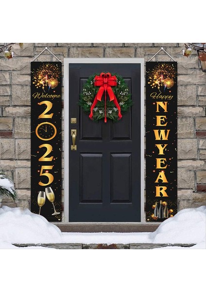 2025 Yeni Yıl Banner Asma Dekorasyonları Yeni Yıl Dekorasyonları Yeni Yıl Çençeleri B (Yurt Dışından) fırsatları