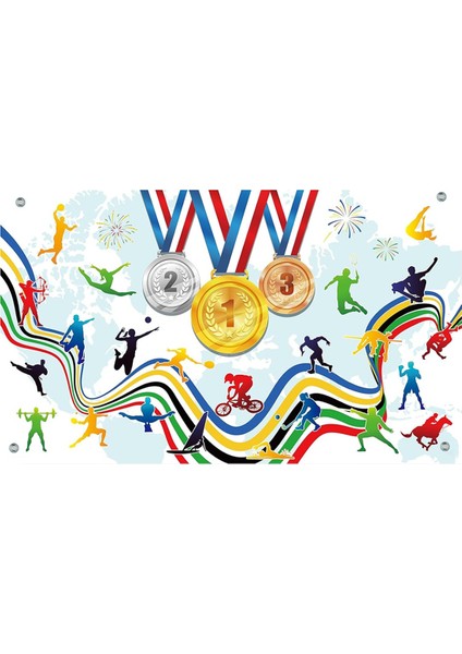 Spor Süslemeleri Afiş Altın Gidiyor Büyük Spor Bahçesi Işaret Banner 70X43INÇ Spor Partisi Summer Spor Için Dekorasyonlar (Yurt Dışından)