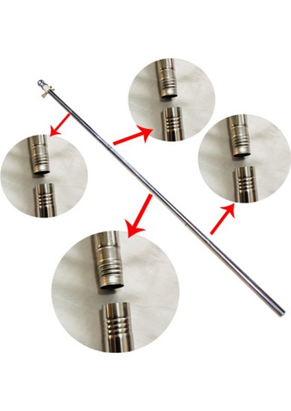 1 8m Teleskopik Bayrak Direği Bayrak Direği Kılavuzu Afiş Bayrağı Kutup Seti Paslanmaz Çelik Bayrak Direği Toka ile (Yurt Dışından) fiyatları