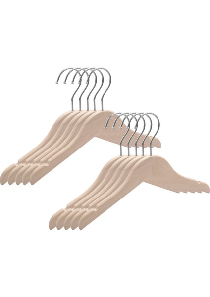 Ahşap Çocuk/çocuk Askı (10 Paket) Pürüzsüz ve Dayanıklı Ahşap Bebek/ebeveynlik Askıları-12 5 Inç Boşluk Tasarrufu 360 ° Kancalar ve Kesme Türülü Elbise Askı Için (Yurt Dışından) fiyatları