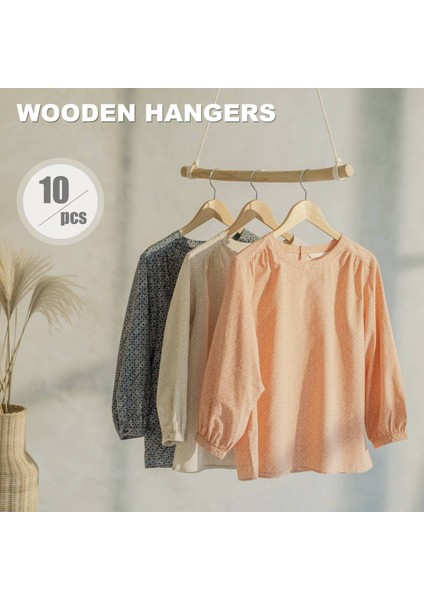 Ahşap Çocuk/çocuk Askı (10 Paket) Pürüzsüz ve Dayanıklı Ahşap Bebek/ebeveynlik Askıları-12 5 Inç Boşluk Tasarrufu 360 ° Kancalar ve Kesme Türülü Elbise Askı Için (Yurt Dışından) fırsatları