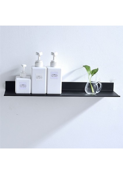 Yüzen Duvar Rafı Siyah Mutfak Banyo Depolama Rafı Aynası Metal Duş Köşe Rafları Organizatör Dolap Ev C (Yurt Dışından) fiyatları