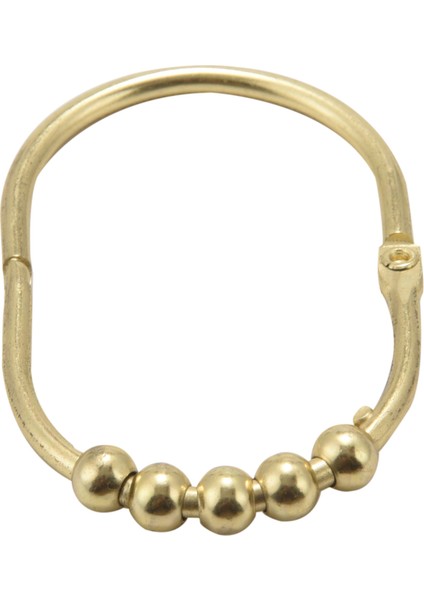 12 Paket Geniş Duş Perdesi Yüzük Kancaları Seti Dekoratif Krom Kaplama Kolay Kayma Silindirleri Duş Çubukları Için Halkalar Altın (Yurt Dışından)