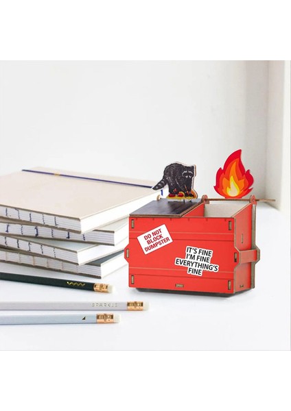 Ahşap Kalem Tutucu Sanat Malzemeleri Organizatör Okul Için Serin Kırtasiye Çok Fonksiyonlu Masa Dekoru Kırmızı (Yurt Dışından) fiyatları