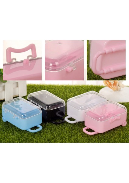 Pembe Mini Roller Seyahat Bavul Şeker Kutusu Kişilik Yaratıcı Düğün Şeker Kutusu Bagaj Tramvay Kılıfı Şeker Oyuncak Küçük Saklama Kutusu (Yurt Dışından) fiyatları
