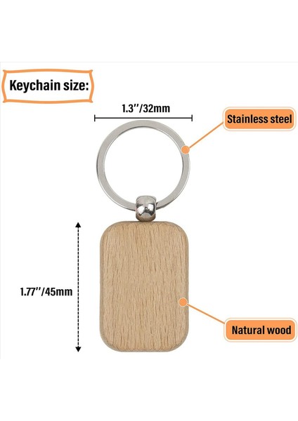 180PCS Boş Yuvarlak Dikdörtgen Ahşap Anahtarlık Diy Ahşap Anahtarlık Anahtar Etiketi Kazınabilir Dıy Si (Yurt Dışından) indirimleri